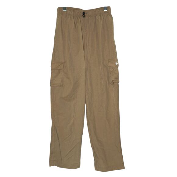 Nike Sportswear Essentials High Rise Wove Cargo Pants Khaki Tan Streetwear S - Picture 1 of 12